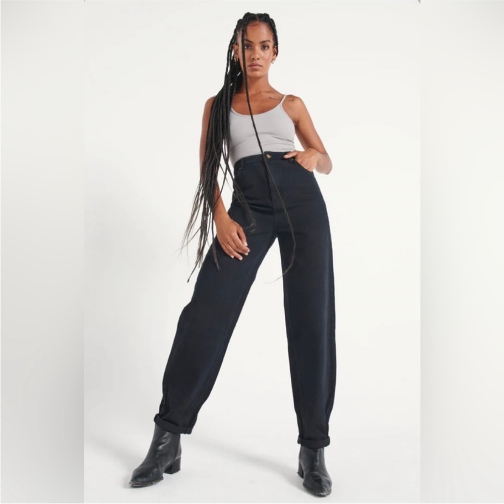ROLLA’S Genie Super High Rise 80’s Ballon Leg Jeans Womens size 26 Shadow Black